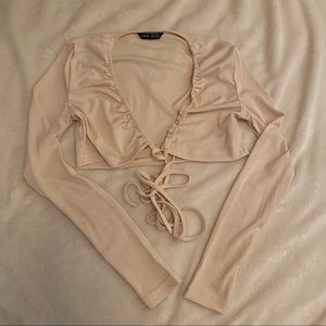 Long sleeve crop top
